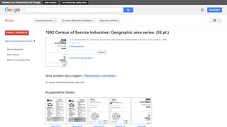
                            11. 1992 Census of Service Industries: Geographic area series. (52 pt.)