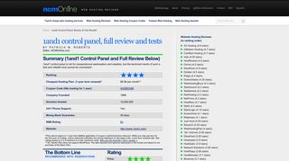 
                            9. 1and1 Control Panel, Review & Test Results - NCMOnline