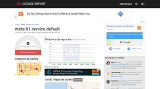 
                            7. 1and1 no funciona. Problemas actuales y estatus - Outage.Report