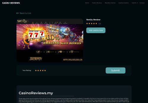 
                            7. 1bet2u Review | CasinoReviews.my