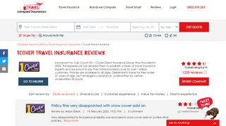 
                            8. 1Cover Travel Insurance | Compare Quotes & Reviews