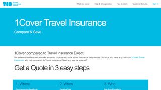 
                            10. 1Cover Travel Insurance: Compare to Travel Insurance Direct