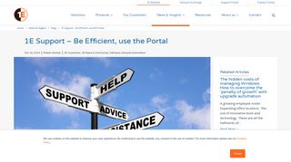 
                            4. 1E Support - Be Efficient, use the Portal
