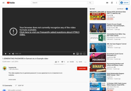 
                            4. 1.GENERATING PASSWORD in Eamcet.nic.in Example video ...
