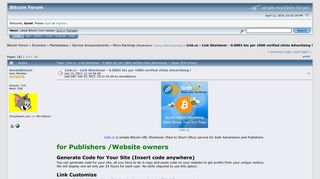 
                            5. 1ink.cc - Link Shortener - 0.0002 btc per 1000 verified clicks ...