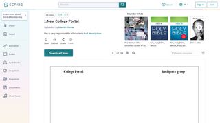
                            9. 1.New College Portal | Php | Html - Scribd