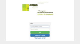 
                            9. 1º. CONGRESSO DE GESTÃO DA AMAZÔNIA - LOGIN