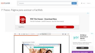 
                            6. 1º Passo. Página para acessar o FacWeb - PDF - DocPlayer.com.br