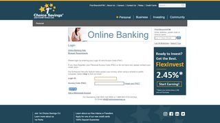 
                            8. 1st Choice Savings and Credit Union - Online Banking