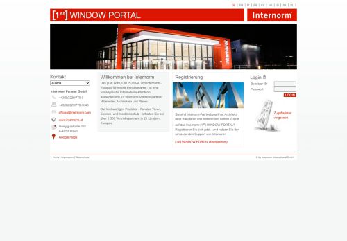 
                            9. 1st WINDOW PORTAL - Informationsplattform für Internorm-Händler ...