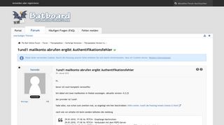 
                            8. 1und1 mailkonto abrufen ergibt Authentifikationsfehler ...