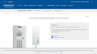 
                            13. 1/W DUOX MEMOPHONE CITY KIT LOFT | Kits | FERMAX