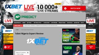 
                            9. 1XBET - Nigeria's latest best betting website with great odds