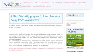 
                            10. 2 Best Security plugins to keep hackers away from WordPress