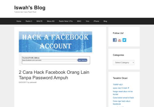 
                            2. 2 Cara Hack Facebook Orang Lain Tanpa Password Ampuh - Iswah.id