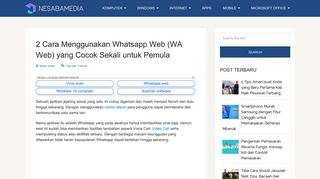 
                            7. 2 Cara Menggunakan Whatsapp Web (WA Web) - Nesabamedia