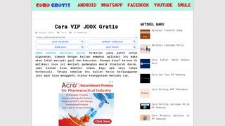 
                            11. 2 Cara VIP Joox Selamanya Permanen Gratis Tanpa Bayar - Cara Gratis