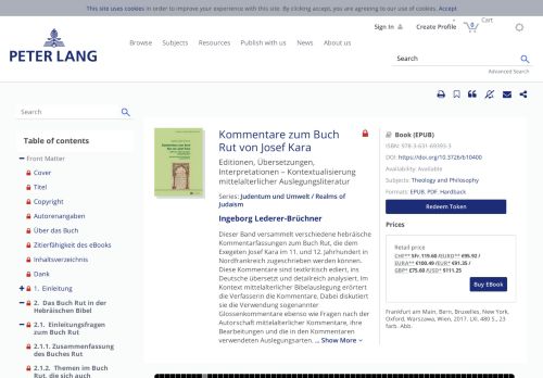 
                            11. 2. Das Buch Rut in der Hebräischen Bibel : Kommentare zum Buch ...