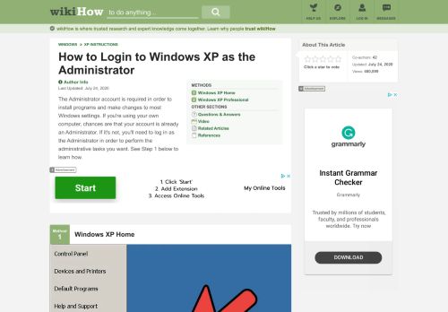 
                            13. 2 Easy Ways to Login to Windows XP as the Administrator - wikiHow