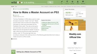 
                            11. 2 Easy Ways to Make a Master Account on PS3 (with Pictures) - wikiHow
