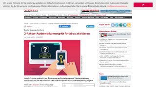 
                            1. 2-Faktor-Authentifizierung für Fritzbox aktivieren - com! professional