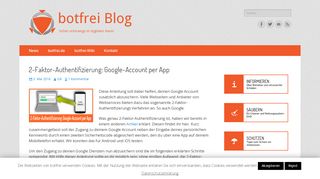 
                            11. 2-Faktor-Authentifizierung: Google-Account per App - botfrei Blog