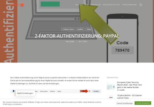 
                            8. 2-Faktor-Authentifizierung: PayPal - botfrei Blog