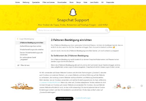 
                            4. 2-Faktoren-Bestätigung - Snapchat Support