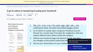
                            10. 2 Go to Zalora or Lazada log in using your Facebook account Browse ...