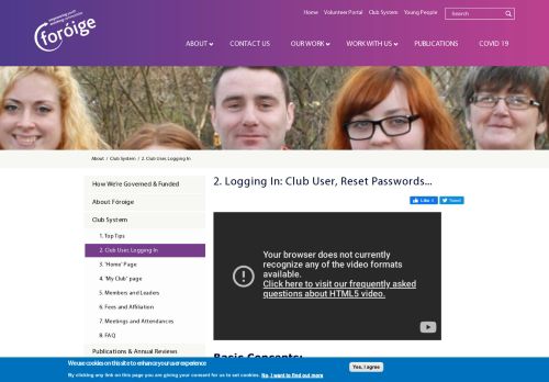 
                            9. 2. Logging In: Club User, Reset Passwords... | Foroige