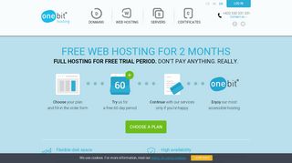 
                            7. 2 months of free web hosting | ONEbit hosting
