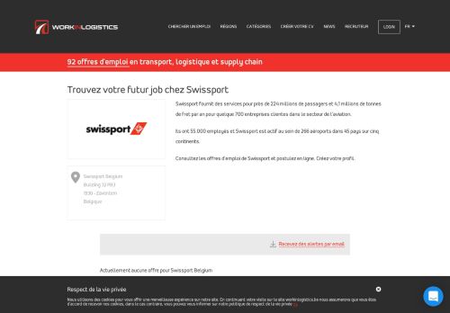 
                            10. 2 offres d'emplois chez Swissport | Work in Logistics jobs