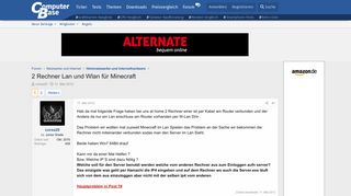 
                            12. 2 Rechner Lan und Wlan für Minecraft | ComputerBase Forum