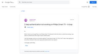 
                            4. 2 step authentication not working on Philips Smart TV - in loop ...