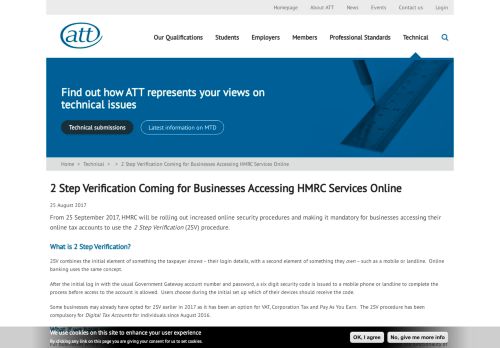 
                            8. 2 Step Verification Coming for Businesses Accessing HMRC ... - ATT