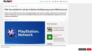 
                            11. 2-Stufen-Verifizierung für euren PSN-Account - Playm.de