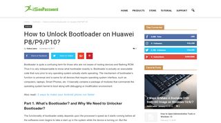 
                            10. 2 Ways to Unlock Bootloader on Huawei P8/P9/P10? | iSeePassword ...