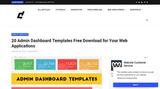 
                            11. 20 Admin Dashboard Templates Free Download for Your ...