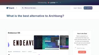 
                            11. 20 best alternatives to Archbang as of 2019 - Slant