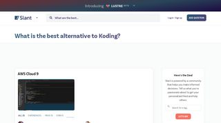 
                            8. 20 best alternatives to Koding as of 2019 - Slant