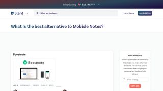 
                            8. 20 best alternatives to Mobisle Notes as of 2019 - Slant