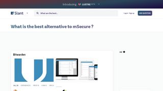 
                            8. 20 best alternatives to mSecure as of 2019 - Slant