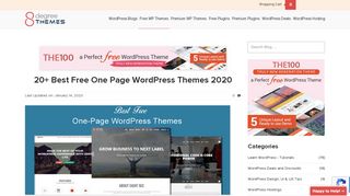 
                            6. 20 Best Free One Page WordPress Themes 2018 |8DegreeThemes
