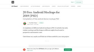 
                            9. 20 Free Android Mockups for 2019 [PSD] – UX Planet