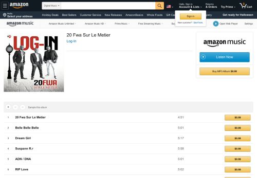 
                            9. 20 Fwa Sur Le Metier by Log-In on Amazon Music - Amazon.com