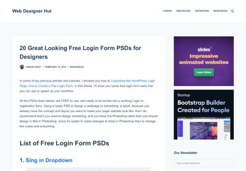 
                            13. 20 Great Looking Free Login Form PSDs for Designers