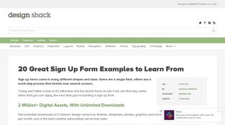 
                            5. 20 Great Sign Up Form Examples to Learn From | Design Shack
