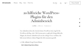 
                            12. 20 hilfreiche WordPress-Plugins für den Adminbereich – Elmastudio