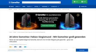 
                            13. 20 Jahre GameStar: Fabian Siegismund - Mit GameStar groß geworden