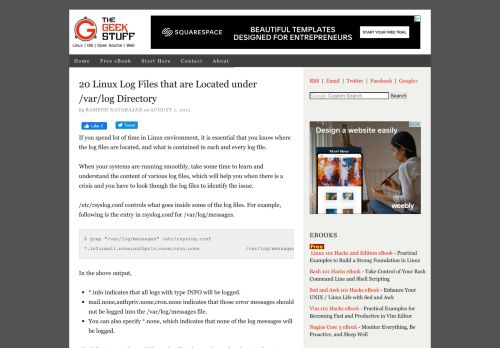 
                            10. 20 Linux Log Files that are Located under /var/log Directory